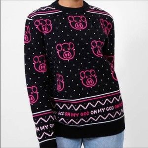 Shane Dawson Sweater Adult Small Piggy Oh My God Killer Merch Pig Print Pullover